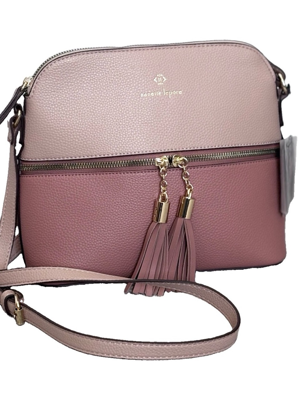 NWT Nanette Lepore Lonnie Dome Crossbody Dusty Pink Vegan